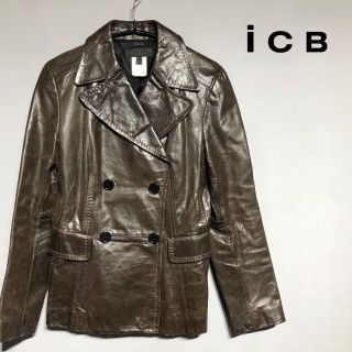 アイシービー(ICB)のICB アイシービー カーフレザー 牛革 レザージャケット レザーコート(ライダースジャケット)