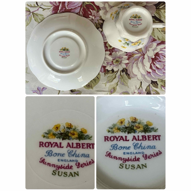 ROYAL ALBERT(ロイヤルアルバート)の【英国ビンテージ】ロイヤルアルバート★サニーサイドシリーズ　SUSAN★C/S インテリア/住まい/日用品のキッチン/食器(食器)の商品写真