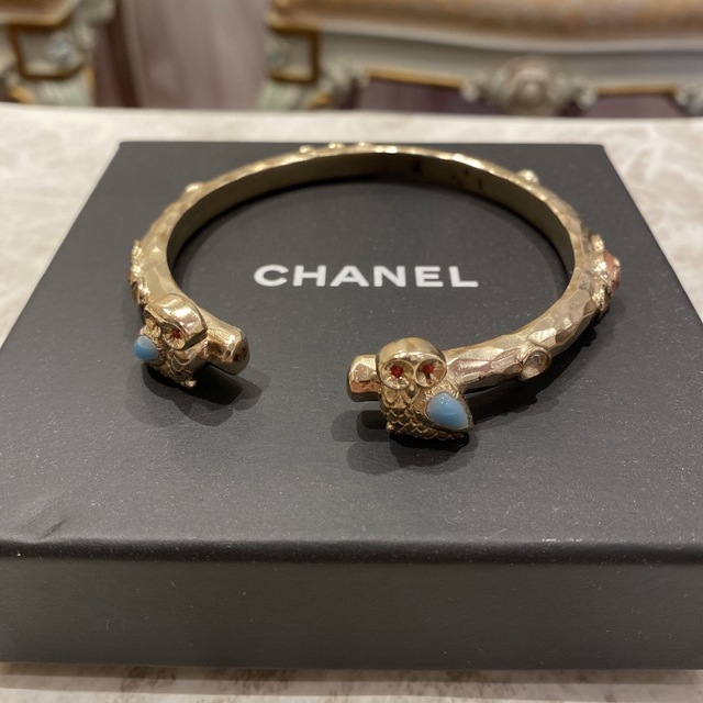 ［正規品］CHANEL フクロウ バングル ゴールド系