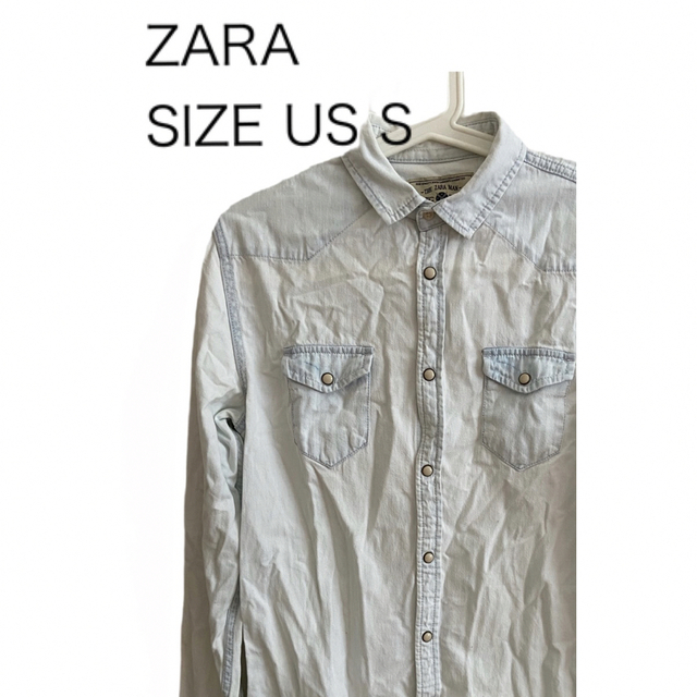 ZARA(ザラ)のZARA MAN ザラ メンズ ウエスタンシャツ デニム サイズUS S メンズのトップス(シャツ)の商品写真