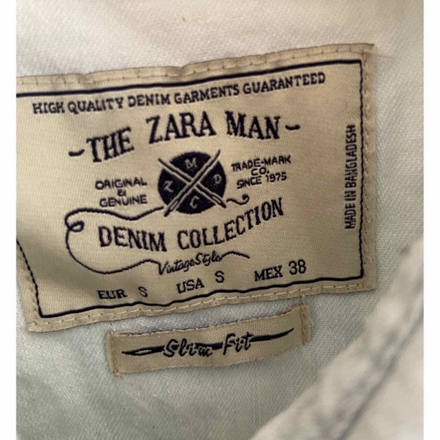 ZARA(ザラ)のZARA MAN ザラ メンズ ウエスタンシャツ デニム サイズUS S メンズのトップス(シャツ)の商品写真