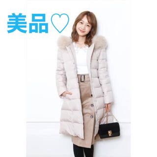 ジャスグリッティー(JUSGLITTY)の【美品】ジャスグリッティー♡ファー付きロングダウンコート♡ 大人綺麗なピンク(ダウンコート)