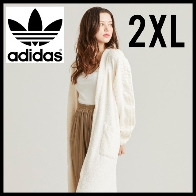 adidas(アディダス)の【美品！大人気！】adidas★ダウンジャケット黒L★カーディガン白2XL レディースのジャケット/アウター(ダウンジャケット)の商品写真