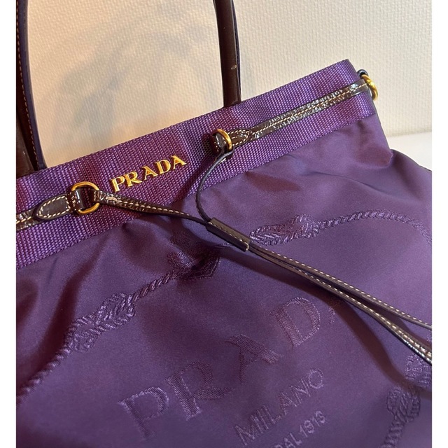 PRADA - 美品 プラダ トートバッグ パープルの通販 by KOKE's shop ...