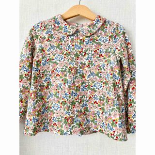 ボーデン(Boden)のBaby Boden 襟付き　花柄シャツ3-4歳104cm 美品(Tシャツ/カットソー)