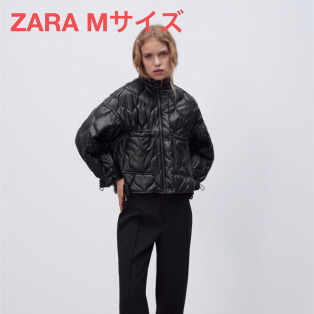 ZARA フェイクレザーパフジャケット