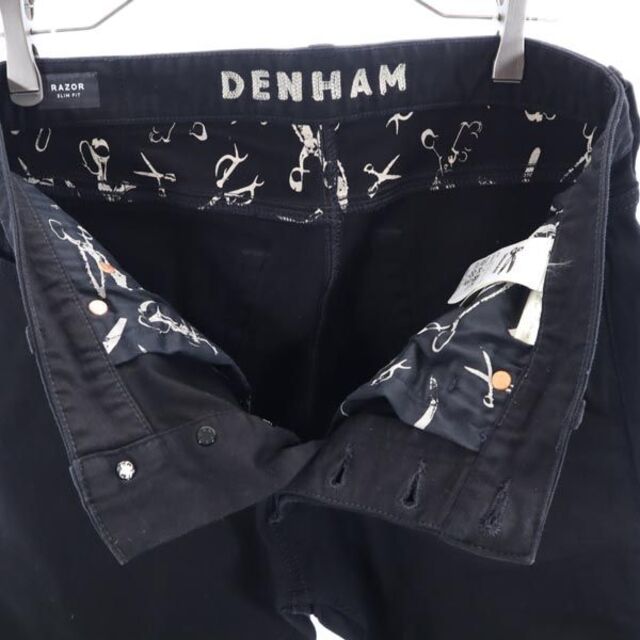 DENHAM(デンハム)のデンハム スチレート パンツ W34 黒 DENHAM ボタンフライ ストレッチ メンズ 【中古】  【230102】 メンズのパンツ(ワークパンツ/カーゴパンツ)の商品写真