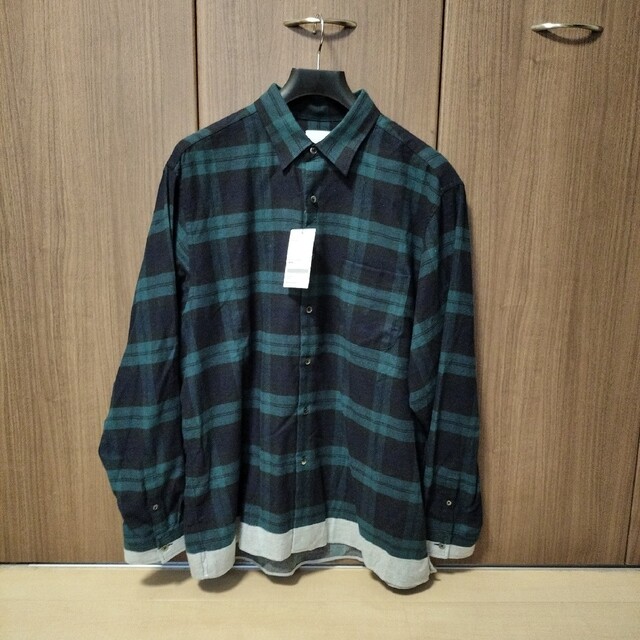 21aw ue「LINE FLANNEL BIG REGULAR SHIRT」4 1