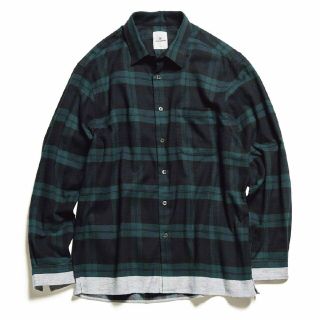 ユニフォームエクスペリメント(uniform experiment)の21aw ue「LINE FLANNEL BIG REGULAR SHIRT」4(シャツ)