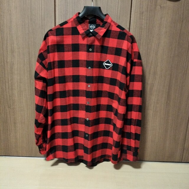 F.C.R.B 22AW BIG LOGO FLANNEL BAGGYSHIRT