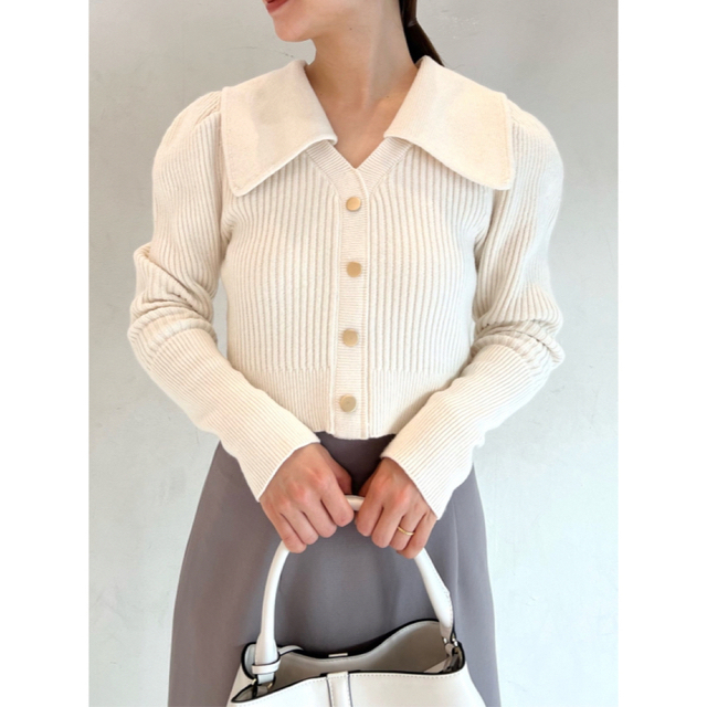 SNIDEL❤️新品未使用❤️ビッグカラークロップドニットプルオーバー♡ IVR 新品✨未開封✨SNIDEL スナイデル ビッグカラークロップドニットプルオーバー
