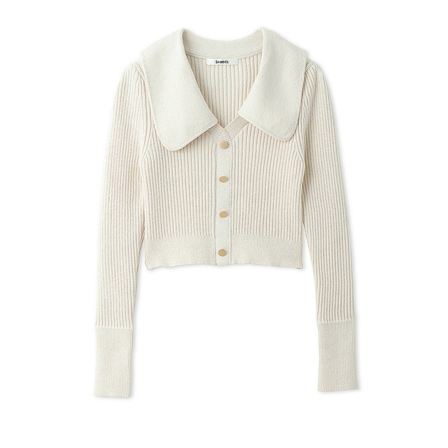 SNIDEL❤️新品未使用❤️ビッグカラークロップドニットプルオーバー♡ IVR 新品✨未開封✨SNIDEL スナイデル ビッグカラークロップドニットプルオーバー
