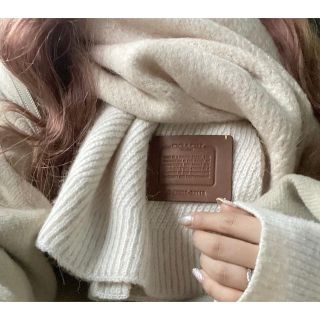 コーチ(COACH)のcoach テクスチャード ニット オーバーサイズド マフラー(マフラー/ショール)