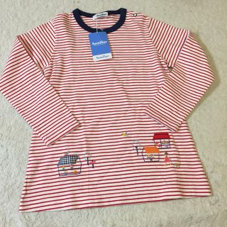 ファミリア(familiar)の新品 半額以下！ボーダー チュニック(Tシャツ/カットソー)