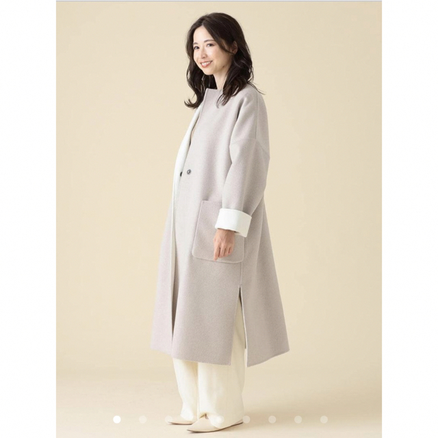 値下げ！Demi-Luxe BEAMS 美品！クルーネックリバーシブルコート ...