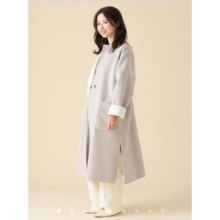 デミルクスビームス(Demi-Luxe BEAMS)の3日間値下げ！Demi-Luxe BEAMS クルーネックリバーシブルコート(ロングコート)