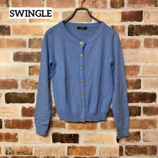 スウィングル(Swingle)の【SWINGLE】ゴールドローズボタンカーディガン(カーディガン)