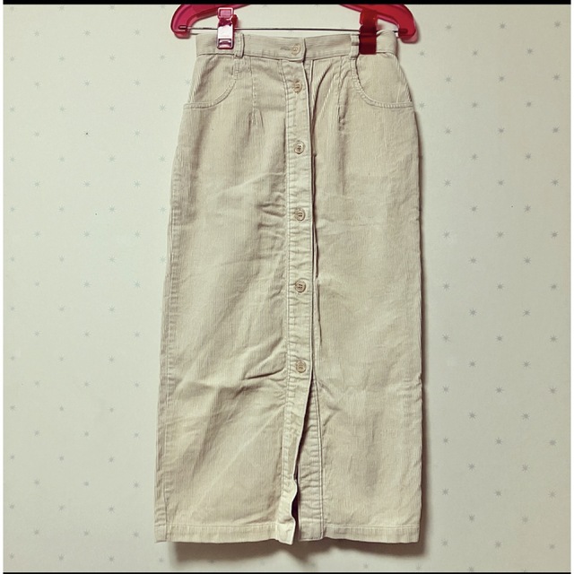 【最終価格】コーデュロイ  フロントボタンスカート レディースのスカート(ロングスカート)の商品写真