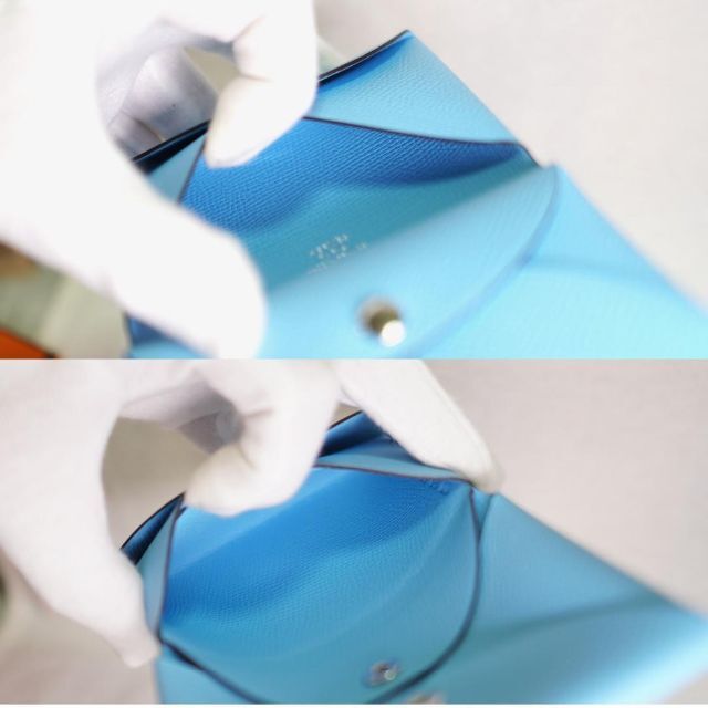 エルメス HERMES カルヴィデュオ セレステ エプソン 水色 Z刻印