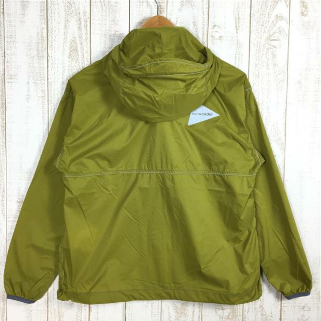 and wander(アンドワンダー)のWOMENs S  アンドワンダー パーテックス ウィンド ジャケット PERTEX wind jacket ウィンドシェル フーディ AND WANDER 5742221305 イエロー系 レディースのファッション小物(その他)の商品写真