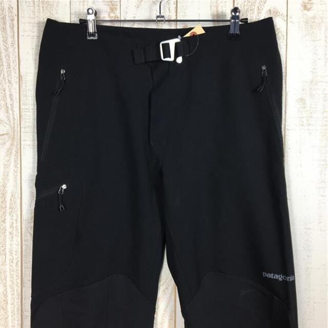 MENs 32  パタゴニア アルパイン ガイド パンツ ALPINE GUIDE PANTS ポーラテック パワーシールド 冬期向け ソフトシェル PATAGONIA 83950 BLK Black ブラック系38cm裾幅