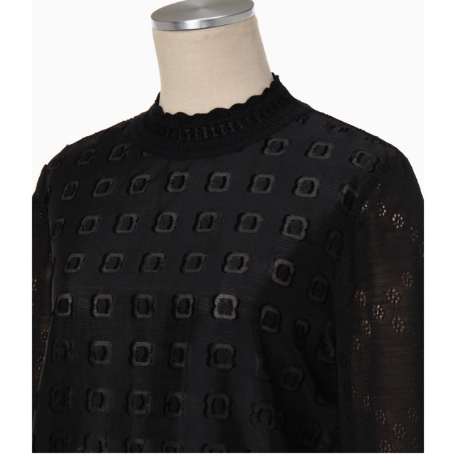 新品mame Floral Cut-Jacquard Top