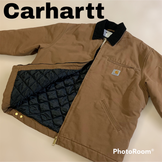 carhartt(カーハート)の(極美品)Carhartt カーハート　デトロイトジャケット　キャメル メンズのジャケット/アウター(カバーオール)の商品写真