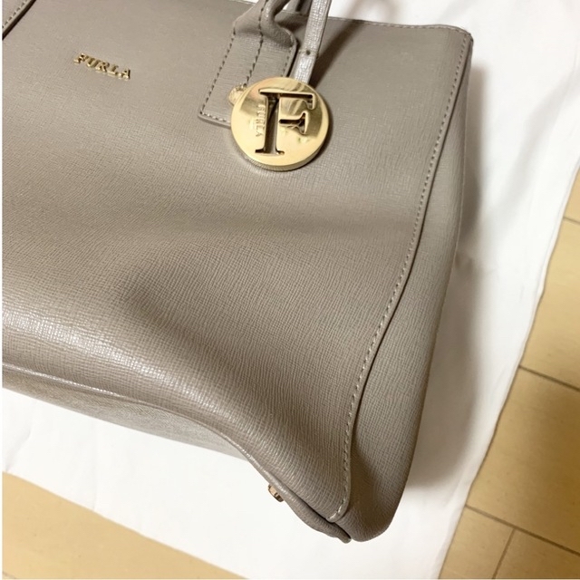 【最終値下げ】FURLA/2way ハンドバッグ、ショルダーバッグ　グレー