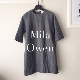 ミラオーウェン(Mila Owen)のMila Owen ストライプ柄5分袖ワンピ(ミニワンピース)