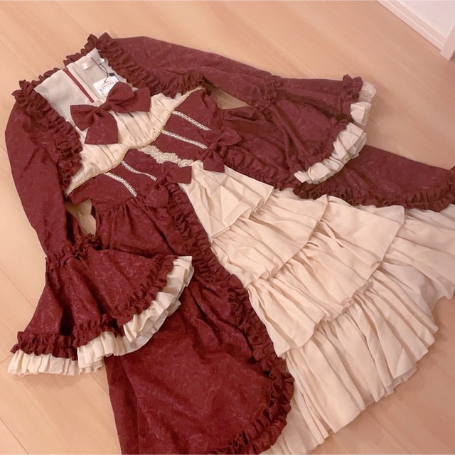 大人気 Victorian maiden ノーブルリボンマント ボルドー ロリィタ 9