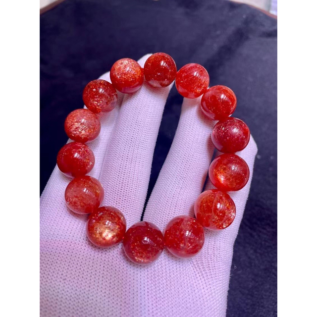 ⭐︎【天然】サンストーン ブレスレット 14mm 78225円 単品販売