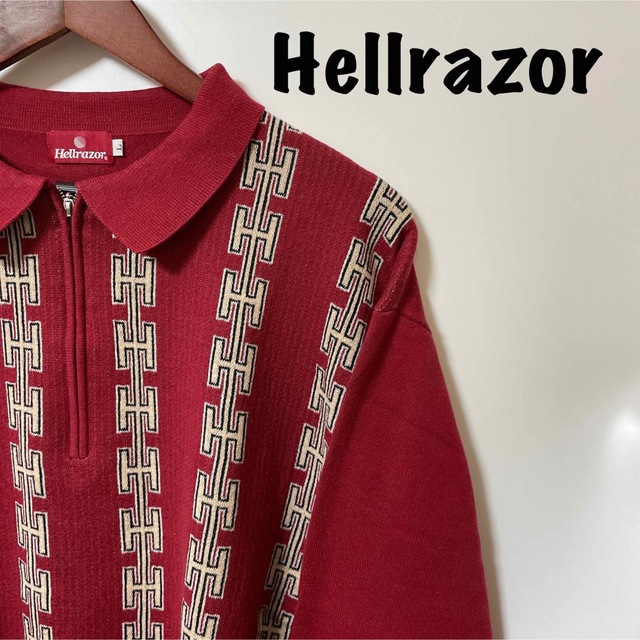 Hellrazor ヘルレイザー ハーフジップ ニット セーター ストリート Lニット/セーター