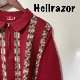 Hellrazor ヘルレイザー ハーフジップ ニット セーター ストリート L(ニット/セーター)