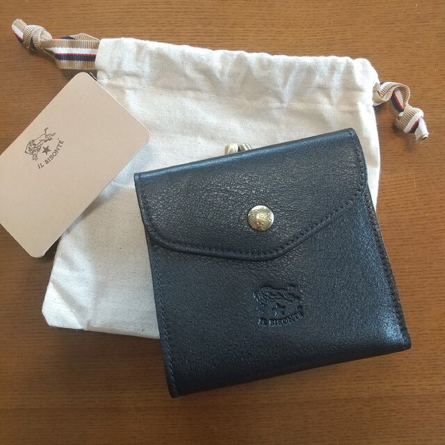 IL BISONTE - 新品 イルビゾンテ 本革 レザー がま口 折り財布