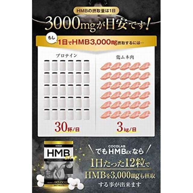 COCOLAB  HMB サプリメント 90,000㎎ 30日分2個セット 食品/飲料/酒の健康食品(プロテイン)の商品写真