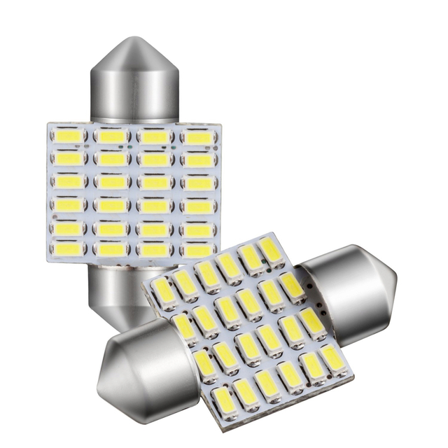 残りわずか！４個！16SMD　12V　31mm　T10　LEDルームランプ白