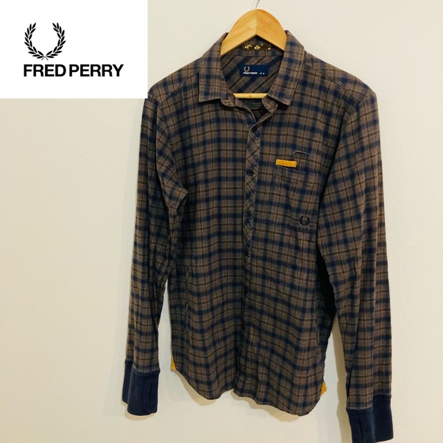 FRED PERRY(フレッドペリー)のFRED PERRY チェック フランネルシャツ 刺繍ロゴ メンズのトップス(シャツ)の商品写真