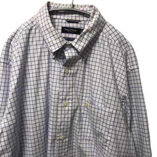 ノーティカ(NAUTICA)の【希少】ノーティカ nautica 長袖シャツ XL 白 ヴィンテージ 古着(シャツ)