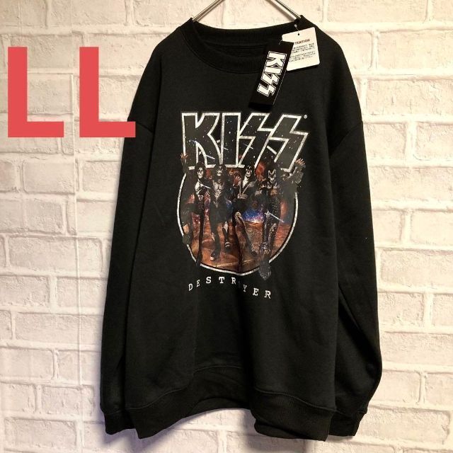 しまむら(シマムラ)のメンズ　Ｔシャツ　KISS　ロック　品薄　しまむら　 ブラック　黒　希少　人気 メンズのトップス(Tシャツ/カットソー(七分/長袖))の商品写真