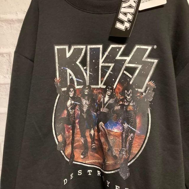 しまむら(シマムラ)のメンズ　Ｔシャツ　KISS　ロック　品薄　しまむら　 ブラック　黒　希少　人気 メンズのトップス(Tシャツ/カットソー(七分/長袖))の商品写真