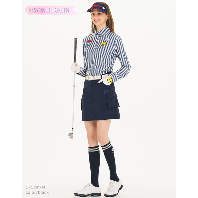 キスオンザグリーン インナーパンツ付きカーゴスカート スポーツ/アウトドアのゴルフ(ウエア)の商品写真