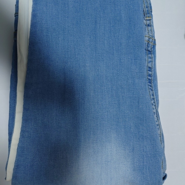 ラインパンツ ネイビーブルー 2XL 青 紺 ダメージ デニム ジーンズ メンズ メンズのパンツ(デニム/ジーンズ)の商品写真