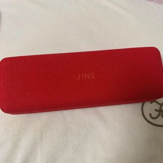 ジンズ(JINS)のJINS 　ジンズ　メガネケース　メガネ入れ　赤(サングラス/メガネ)