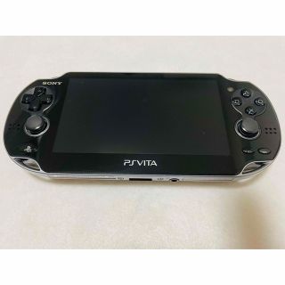 プレイステーションヴィータ(PlayStation Vita)のPS Vita PCH-1100クリスタルブラック 動作良好(家庭用ゲーム機本体)