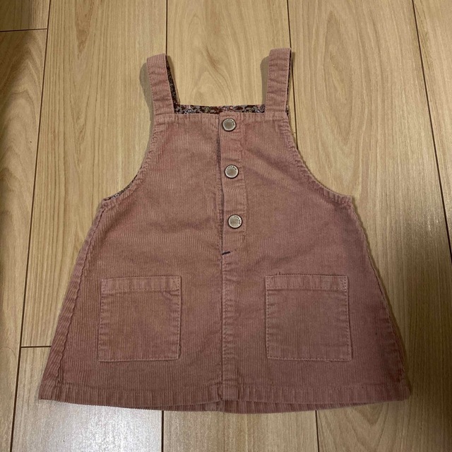 ZARA KIDS(ザラキッズ)の【美品】ZARA kids baby 80センチ　ジャンパースカート　ピンク キッズ/ベビー/マタニティのベビー服(~85cm)(ワンピース)の商品写真