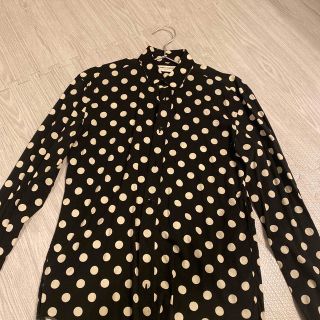 SAINT LAURENT PARIS サンローランパリ 15SS ポルカドット長袖シャツ ポルカドット 376954 Y935L ブラック