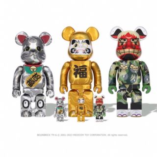 アベイシングエイプ(A BATHING APE)のBE@RBRICK BAPE® 招き猫銀メッキ／達磨 金メッキ／獅子舞　400%(その他)