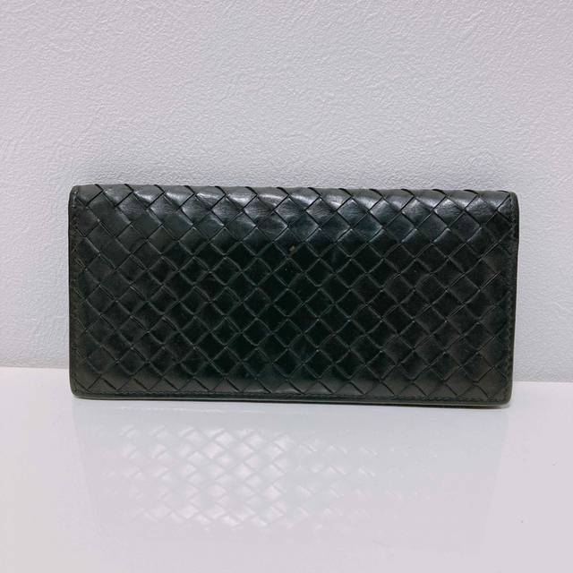 ボッテガヴェネタ 札入れ 長財布 イントレチャート レザー 黒 8100円