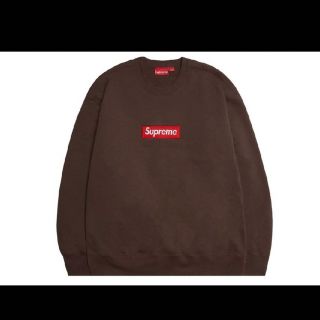 シュプリーム(Supreme)の【即購入ＯＫ】シュプリーム ボックス ロゴ クルーネック ブラウン(スウェット)