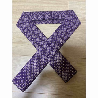 半衿　紫×金　ハンドメイド(和装小物)